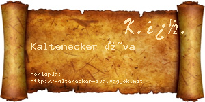 Kaltenecker Éva névjegykártya