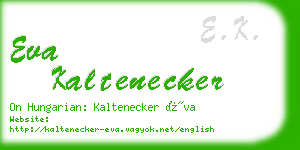 eva kaltenecker business card